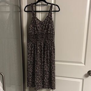 SHEIN Black and Cream Floral Sundress